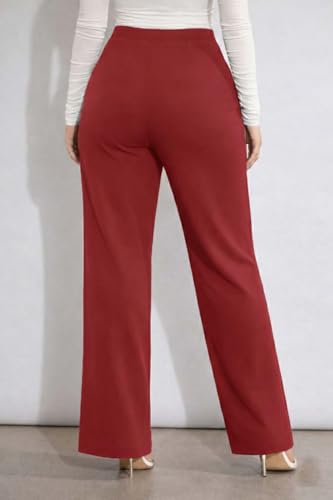 Image of KOTTY Women's High Waist Wide Leg Formal Trousers Elegant Office Wear Pants Plus Size Collection