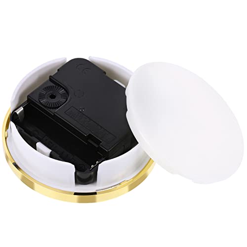 Hicarer Round Clock Insert 3-1/8 Inch (80 mm) Quartz Movement Roman Numeral Gold Trim (Gold Trim)