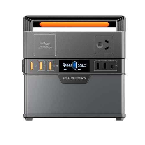 ALLPOWERS Portable Power Station S300Plus 78000mAh MPPT Solar Generator with 300W AC Outlet, UPS Function, Power Supply Backup for Camping RV Outdoors Travel, 1.5hr Fast Charging