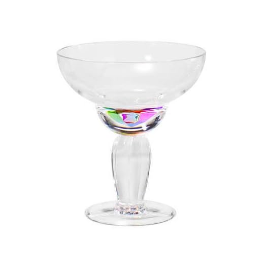CASA BRUNO Rainbow Diamond copa Margarita (acrílico) 410 ml - Set de 4 uds.