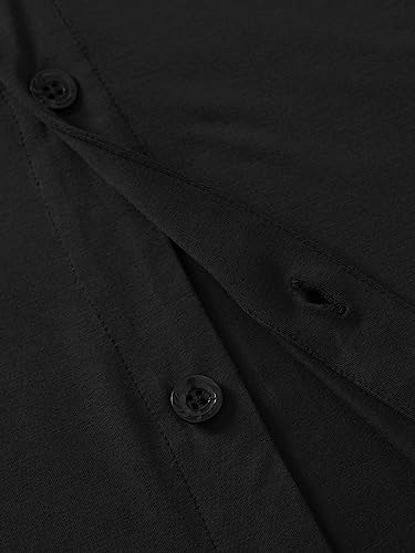 Image of Latuza Men's Viscose Pajama Top Button Up Sleep Shirt