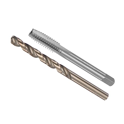 CoCud Taper et Perceuse Mèche Ensemble, M8 x 1.5 Taraud Filetage 6.5mm Perceuse Diamètre, Métrique Machine Vis Taraud & Torsion Outil-(pour Taraudage Réparation), 1-Ensemble