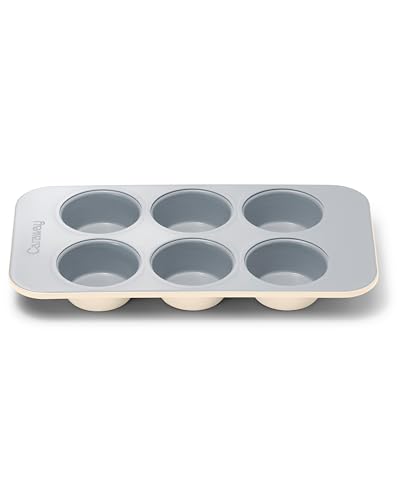 Caraway Nonstick Ceramic 6 Cup Muffin Pan – Non-Toxic, PTFE & PFO...