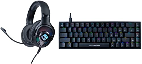 Image of Cosmic Byte CB-GK-23 Artemis 68Key Per Key RGB Wired Mechanical Keyboard & Oberon 7.1 RGB Gaming Headset with Dual Input- USB and 3.5mm Jack, Detachable Microphone, 90 Rotatable Earcups (Black)