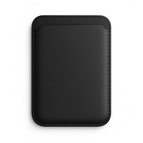 Porta Cartão Carteira Magnética Couro Premium Luxo Celular Para iPhone (Preto)