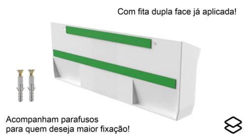 Suporte De Parede Porta Celular E Controle Remoto Universal (Branco)