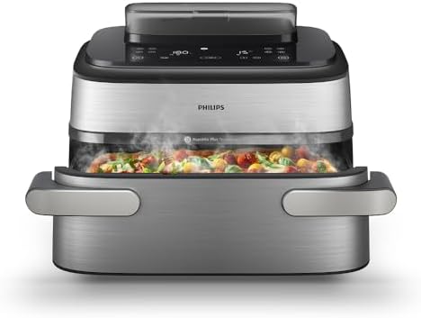 Philips Airfryer Serie 5000 Megabasket con SteamFry: vapor y frei...