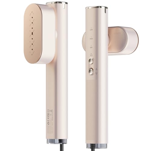 衣類スチーマー Pursay かけたまま スチームアイロン 100-240V 海外対応【濡れずにすぐに着られる×大量超微細スチーム】 ハンディ コンパクト シワ伸ばし 服 アイロン パワフル連続 スチーム 120ml 水タンク 700g 軽量 ドライアイロン 脱臭 除菌 ハンガーにかけたまま 出張 旅行 自宅 プレゼントの商品画像（Amazon）