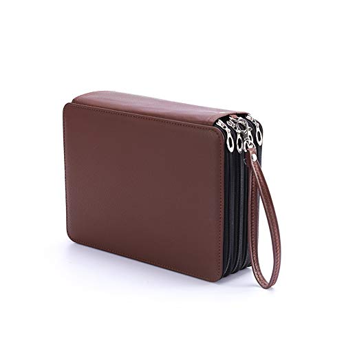 SELUXU 184 ranuras Estuche de lápices Gran capacidad Bolsa de lápiz de múltiples capas con cremallera Soporte de lápiz para pluma de color, plumas de acuarela, pincel de maquillaje, pluma de gel, etc.