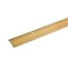 Produktbild acerto 38220 - Extra robustes Höhenausgleichsprofil in 100 cm Gold zum Verschrauben | Übergangsprofil Höhenausgleich von 2-16 mm | Geeignet für Laminat, Parkett & Vinyl