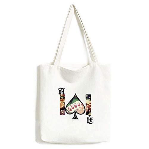 Sac à main avec motif cœurs et poker imprimé tendance chic