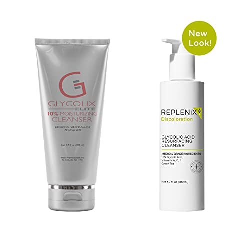 Replenix Glycolic Acid Resurfacing Cleanser - Medical Grade Brightening Face Wash, Exfoliating, Reduces Appearance Of Pores, Uneven Skin Tone, 6.7 Oz. #TOP2
