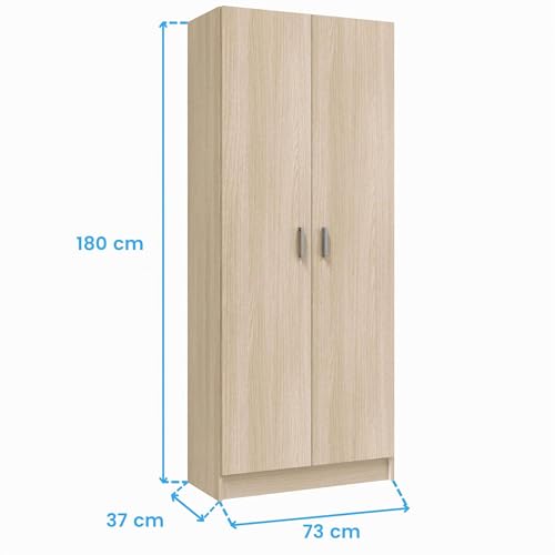 Armario multiusos de 2 puertas con 3 estantes para maximizar tu almacenaje 4