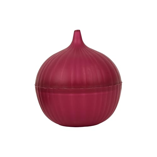 Servette Home Food Keeper Storage Container with Lid, Food Saver for Fresh Avocados, Red Onions, and Garlic, BPA Free (Red Onion)