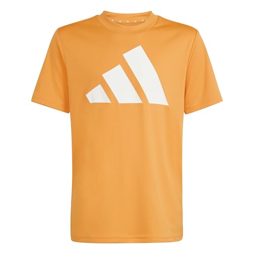 adidas Unisex Kinder Train Essentials BIG Logo T-Shirt, Pure Orange/White, 13-14 Years