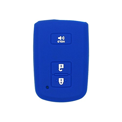 BROVACS Silicone Cover Protector Case Holder Skin Jacket Compatible with TOYOTA 3 Button Smart Remote Key Fob CV2401 Deep Blue