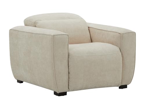 Vente unique   Sillón Relax elÈctrico de Tela Beige LAGUNDI