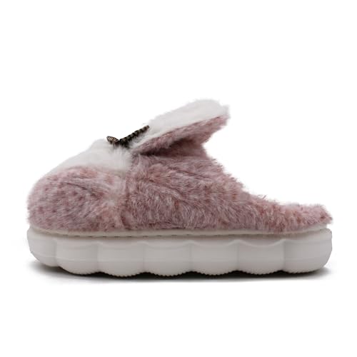 Image of VRITRAZ Women's Comfort Slip On Closed Toe Warm Winter House Clog Indoor Slipper with Cute Print and Degins