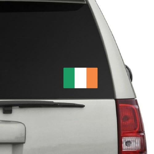 Image of World Country Flag Decal Stickers - Two Pack - for Cars Windows Bumpers Laptops Tablets Tumblers Cups Walls (Ireland)