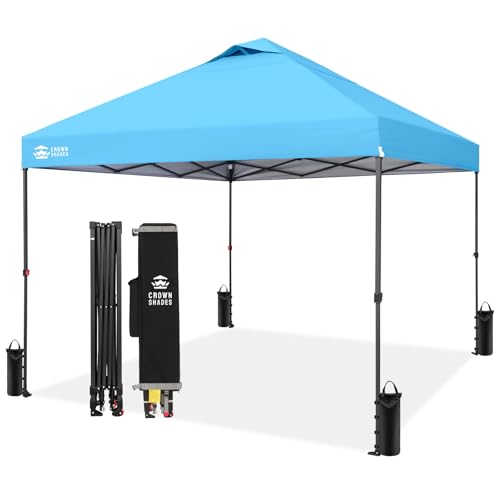 CROWN SHADES 10x10 Pop Up Canopy Tent - Patented Center