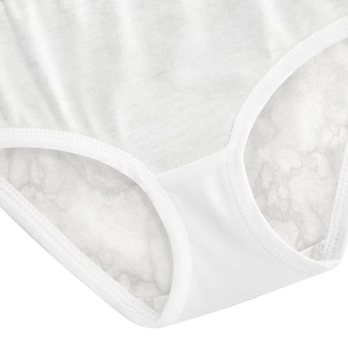 Toddler Girl Panties, White Marble Grey Girls Cotton Underwear, 2T–8 Years4