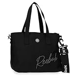 Reebok Violet Bolso Bandolera Negro 27x22x15 cms Poliéster by Joumma Bags