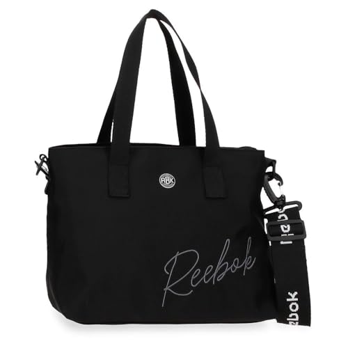 Bolso bandolera Reebok Violet negro, bolso de hombro de poliéster Joumma Bags