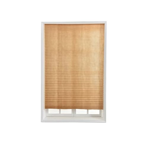 Persianas Plisadas Autoadhesivas, Semi Opacas, for Cocina, baño, balcón, cafetería y Oficina para Dormitorio y Hoga(Brown 60x150cm)