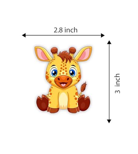 Image of Gift Me Bazar Cute Animal Wooden Fridge Magnet for Home, Kitchen and Office Decoration | Animal Lover Gift | Cartoon Theme Magnet for Kids (Cute Giraffe)
