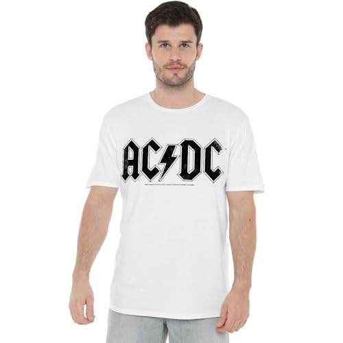 T-shirt AC/DC logo raglan mixte en coton confortable style rock