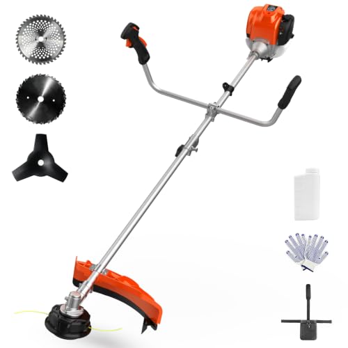 NEO-TEC 35cc 4-Cycle Gas String Trimmer 4-in-1 Heavy Duty Gas Weed Eater 1.5HP Weed Wacker 9Brush Cutter Powerful 16Grass Trimmer with Shoulder Strap Lightweight Stable Weed Trimmer for Tough Yards