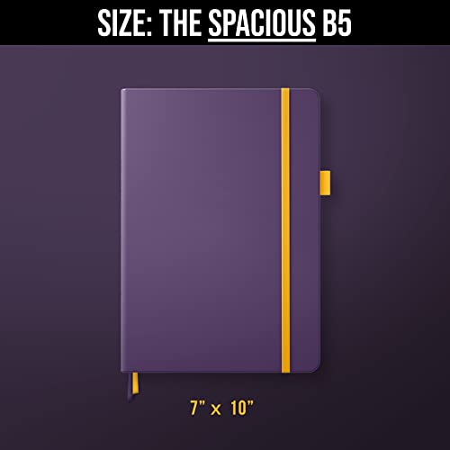 Image of Bullet Dotted Journal Dot Grid Notebook | B5 Daily Journaling Notebooks for Personal Writing, Work, Women | 160gsm Thick Paper, Hard cover, Lay Flat Binding | B5 < 8.5 x 11 Cuaderno Libretas de apuntes