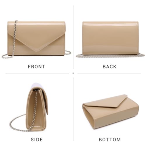 Image of Dasein Women's Vegan Leather Evening Bag Clutch Purse Formal Handbag