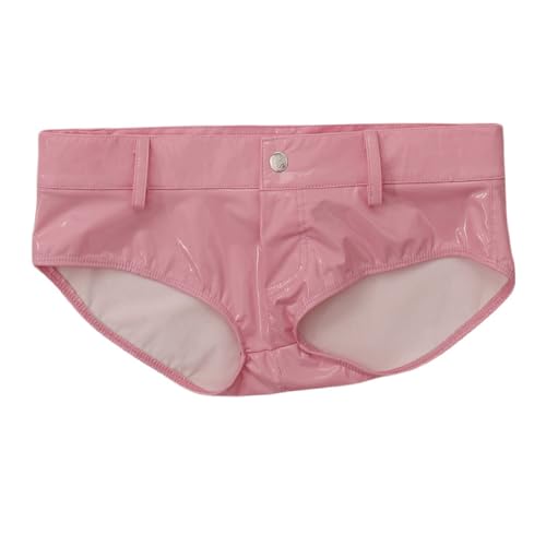 Short booty brillant stretch avec effet mouillé imperméable pour soirées intenses