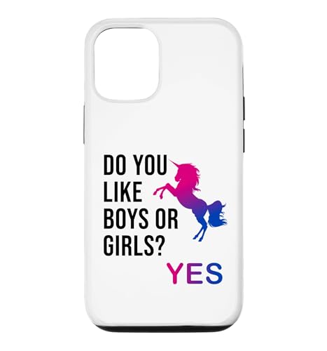 Do You Like Boys or Girls Bisexual Gay Pride Unicorn LGBT �X�}�z�P�[�X iPhone 12/12 Pro �p