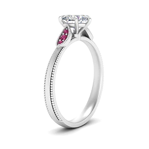 Image of Choose Your Gemstone Milgrain Simple Diamond CZ Ring Sterling Silver Heart Shape Milgrain Engagement Rings Everyday Jewelry Wedding Jewelry Handmade Gifts for Wife US Size 4 to 12