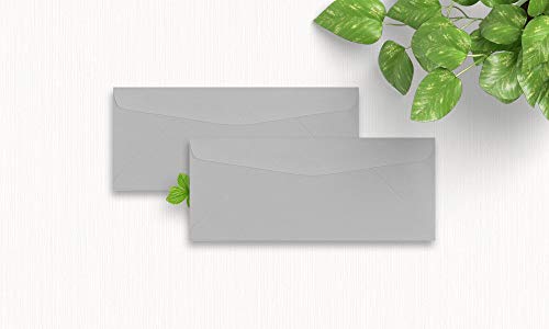 50-Color-Gray-10-Business-Envelopes-95-x-4125-Standard-Flap