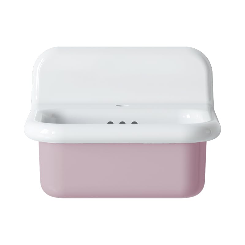 Lavabo retro de cerámica de 50 cm – True Colors Lite – Redondeado – Rosa Confetto