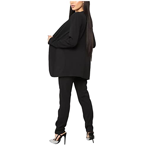 Womens Suits 2 Piece Set Business Casual Outfits Open Front Blazer and Pencil Pant Suits Set Classy Work Office Sets3