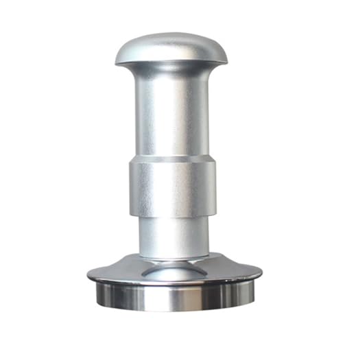 Tamper 515358 mm - Pressa per espresso in acciaio inox, ideale per la casa, con caffè e manomissione, realizzata in acciaio inossidabile, lavabile in lavastoviglie e antiruggine (argento, 58 mm)