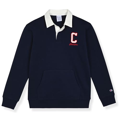 Champion Boys Long Sleeve Polo Shirt Athletic Casual Top Rugby Polo for Kids