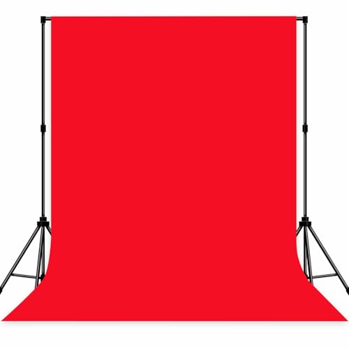 Fondo Fotográfico Rojo 8x10ft Tela Profesional miniatura 1