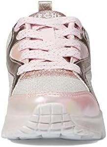 Skechers Kids Girls Street Uno Lite-Metallic Steps Sneaker, Rose Gold, 2.5 Little Kid | Image 5