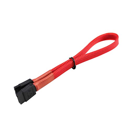 Cable de Datos SATA 3.0 30 cm con Pestillo Rojo UV