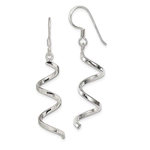 925 Sterling Silver Spiral Drop Dangle Chandelier Earrings Fine Jewelry For Women Gifts For Her