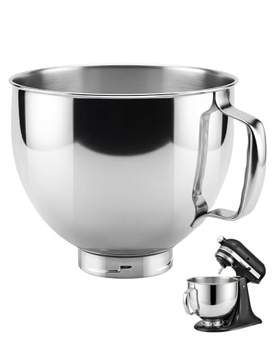 5 QT Food Grade Stainless Steel Mixing Bowl Compatible with KitchenAid