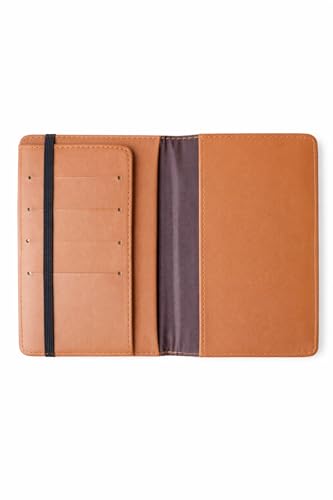 Image of Passport Cover & Bag Tag Combo | Personalized Initial Alphabet Custom A-Z Name Initial | Fits Standard Passports | Travel GiftIdeal Travel Gift for Women, Girls & Couples (Tan)