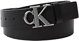 Calvin Klein CK Buckle 40mm Fixed Lv04d7085g Cinture, Black (Black/Antique Silver), 125 cm...