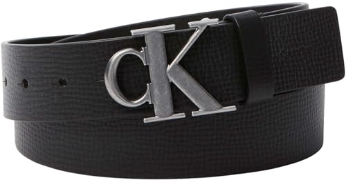Calvin Klein CK Buckle 40mm Fixed Lv04d7085g Cinture, Black (Black/Antique