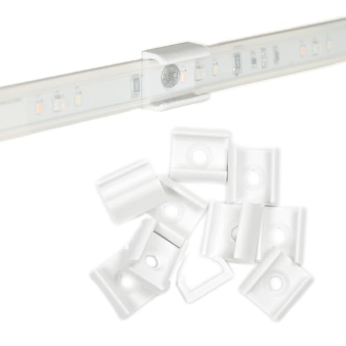 Befestigungsclips passend für Philips Hue Lightstrip V4 (10 Stk.) weiß – Sichere und unauffällige Montage Ihrer LED Stripes – Ideal für flexible Lichtgestaltung im ganzen Haus